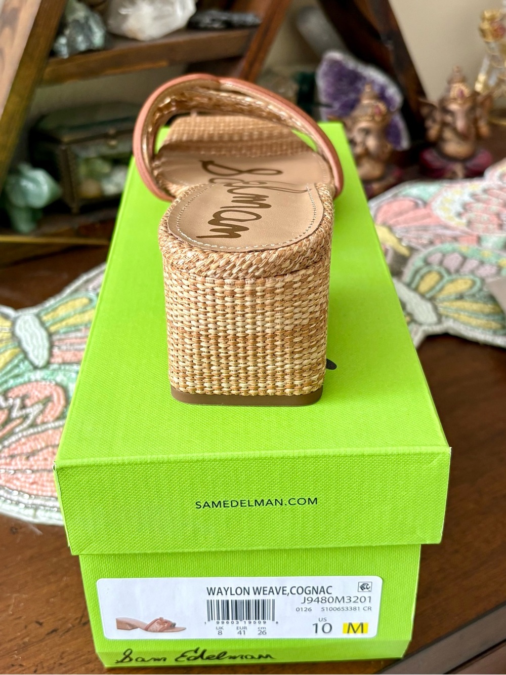 Sam Edelman Women’s Waylon Woven Block-Heel Slide Sandals - Picture 12 of 14